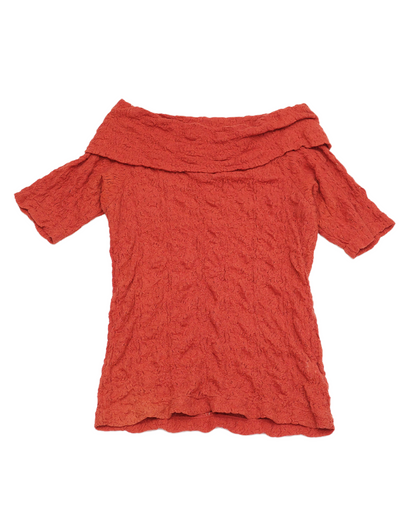 Orange Off-shoulder Top