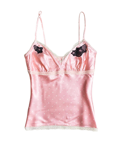 Pink Dots Satin Cami