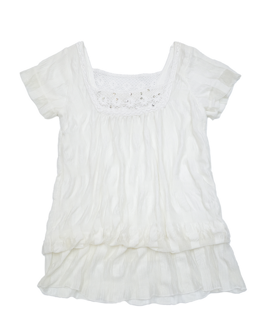Boho White Blouse