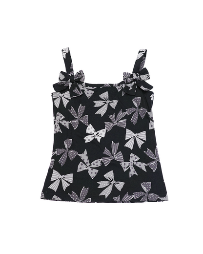 Bow Print Cami with Shoulder Bows