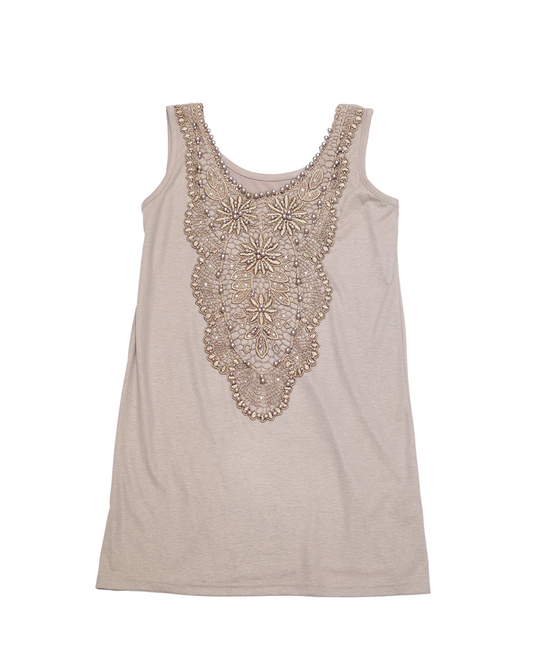 Shimmery Gold Beaded Vest