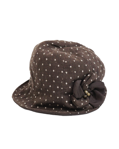 Espresso Dot Cloche Hat