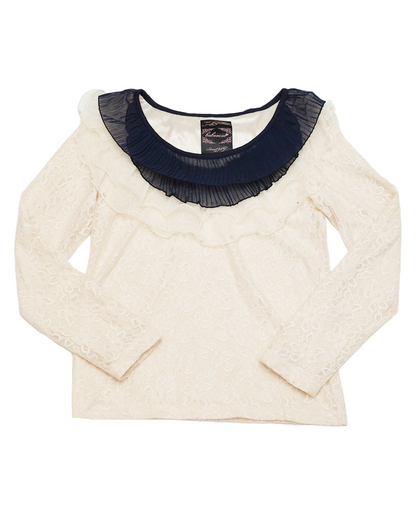 Beberose Tiered Collar Lace Top