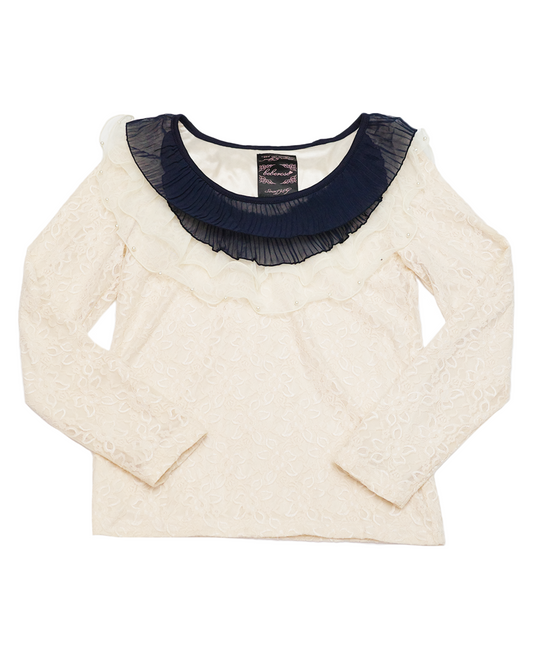 Beberose Tiered Collar Lace Top