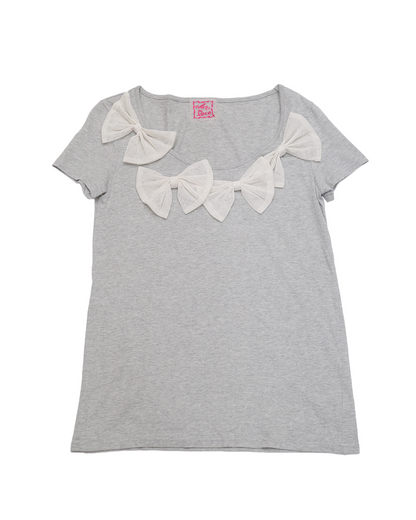Grey Bow Tee