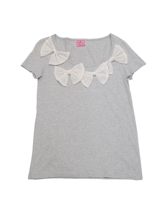 Grey Bow Tee