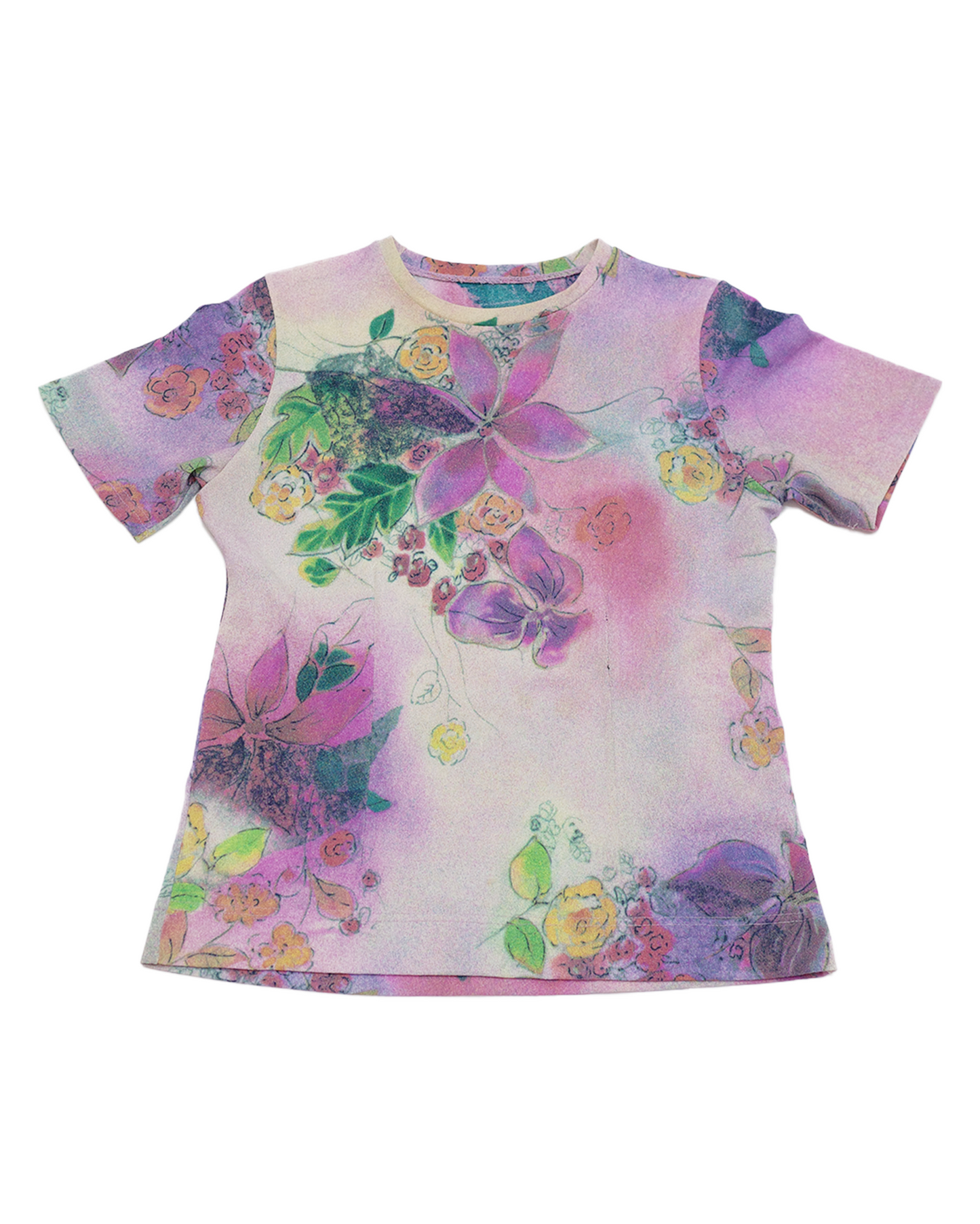 Glittery Floral Print Tee