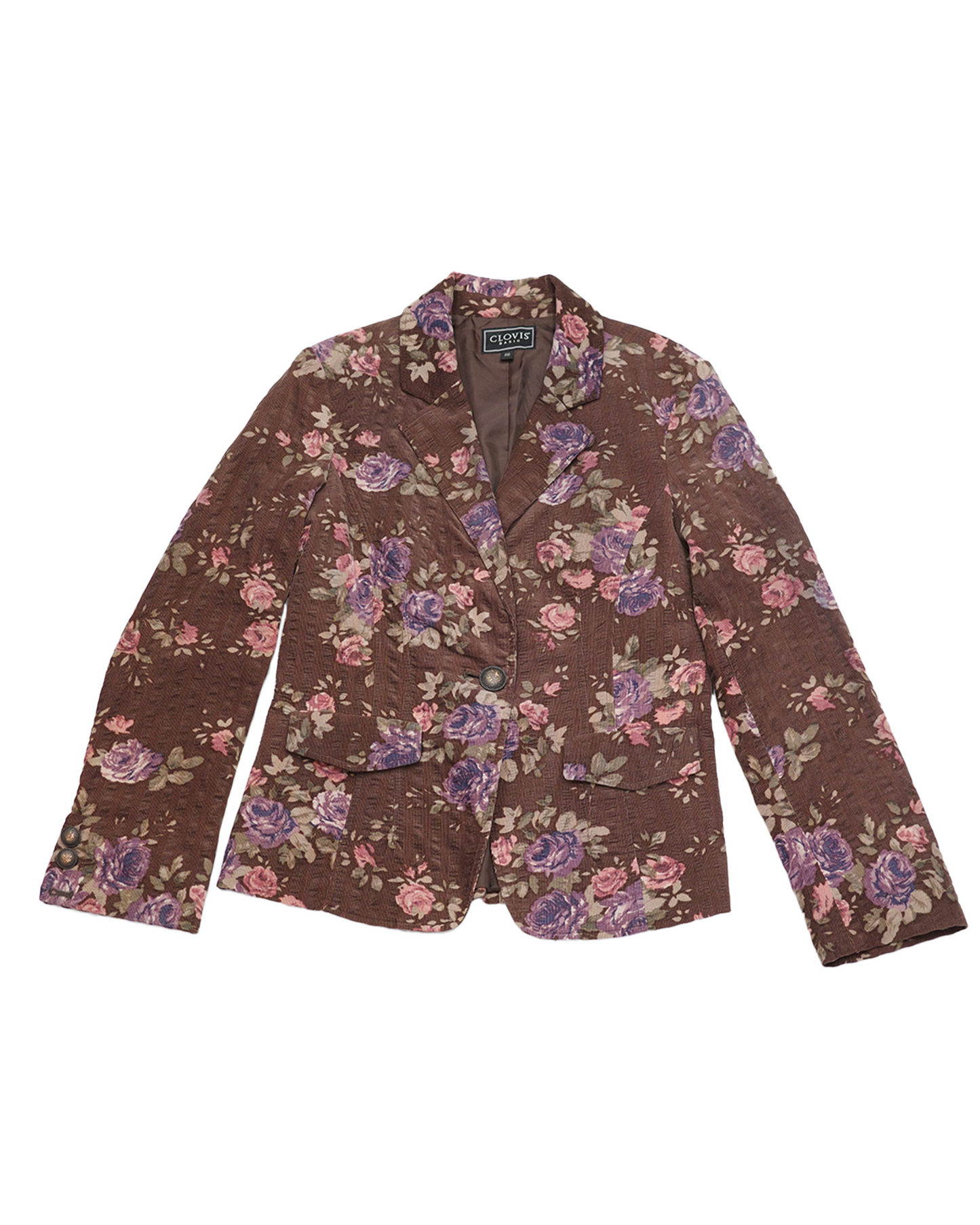 Brown Floral Blazer