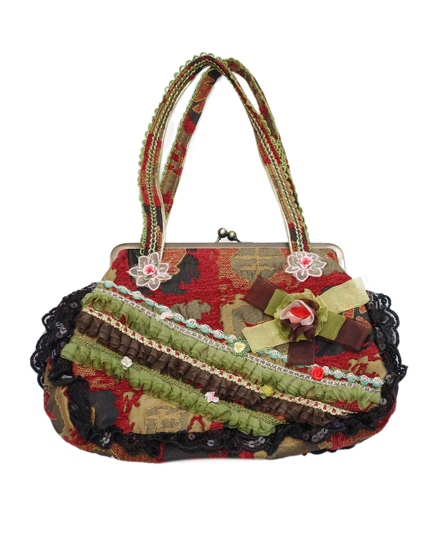 Victorian Style Lace Kiss-Lock Bag