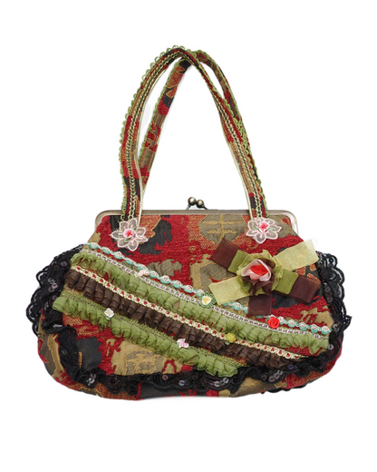 Victorian Style Lace Kiss-Lock Bag
