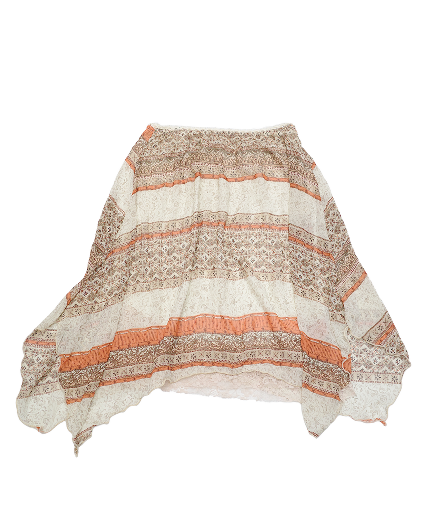 Patterned Asymmetrical Skirt