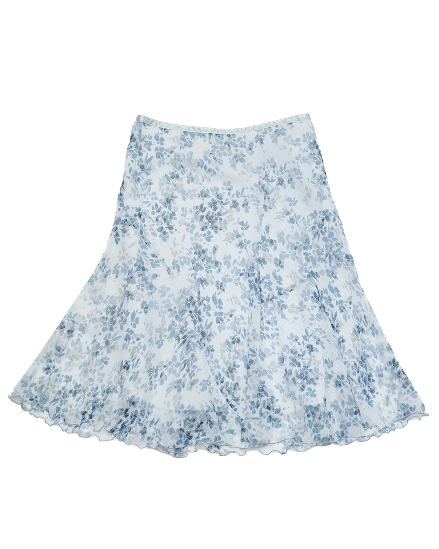 Blue Floral Skirt