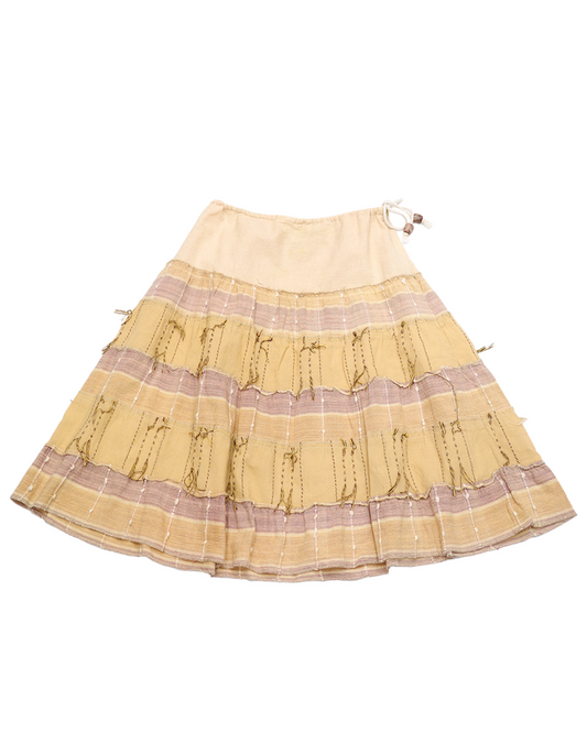 Earth Tone Striped Skirt