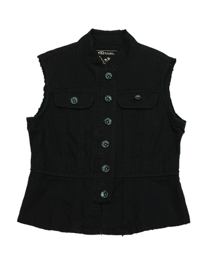Black Studded Vest