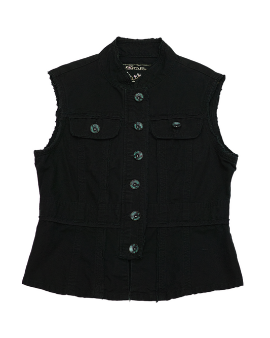 Black Studded Vest