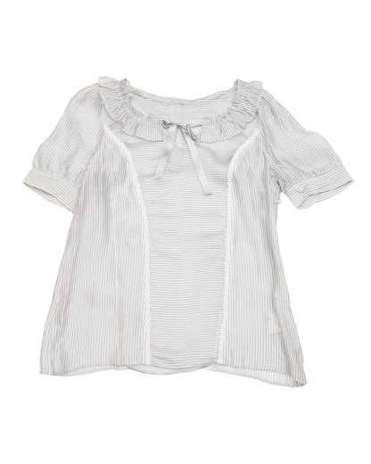 Jill Stuart Striped Gray Blouse