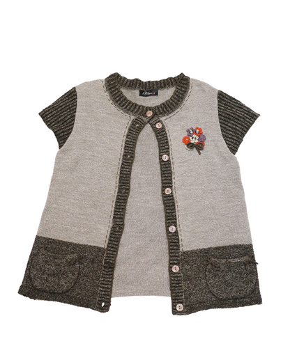 Knit Short-Sleeve Cardigan
