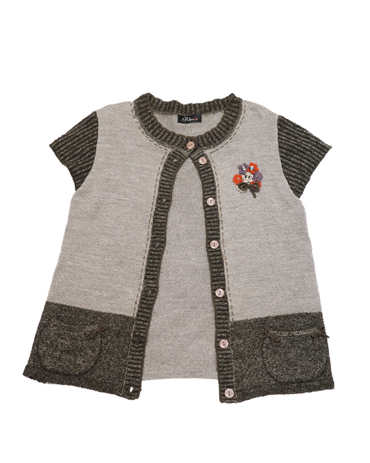 Knit Short-Sleeve Cardigan