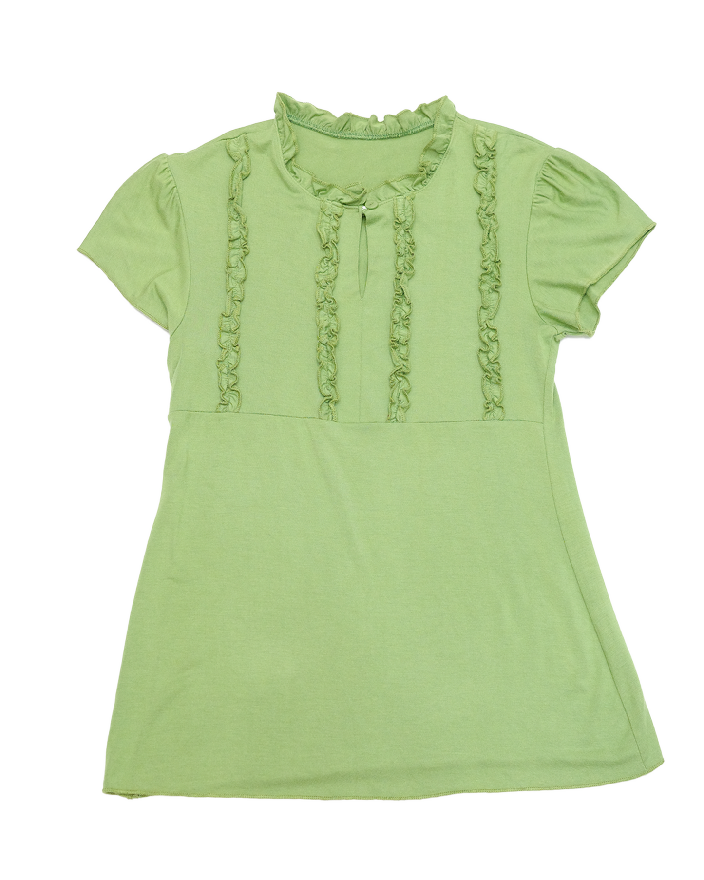 Green Ruffle Top
