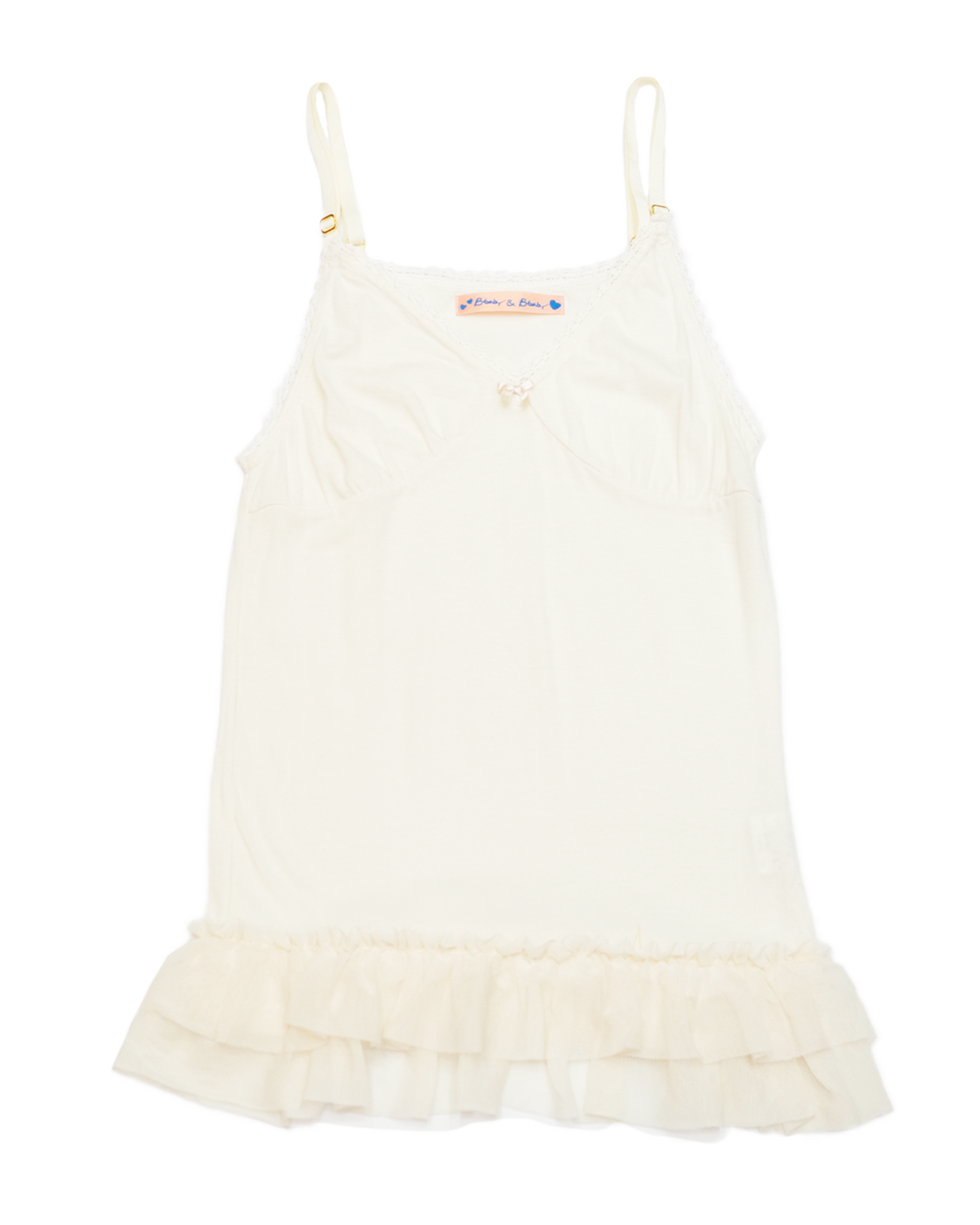 Cream Ruffle Hem Cami