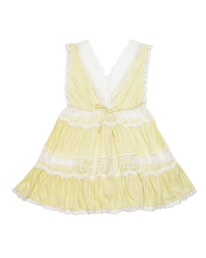 Baby Yellow Lace Top