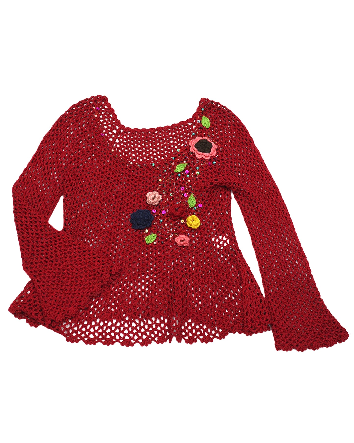 Red Crochet Top