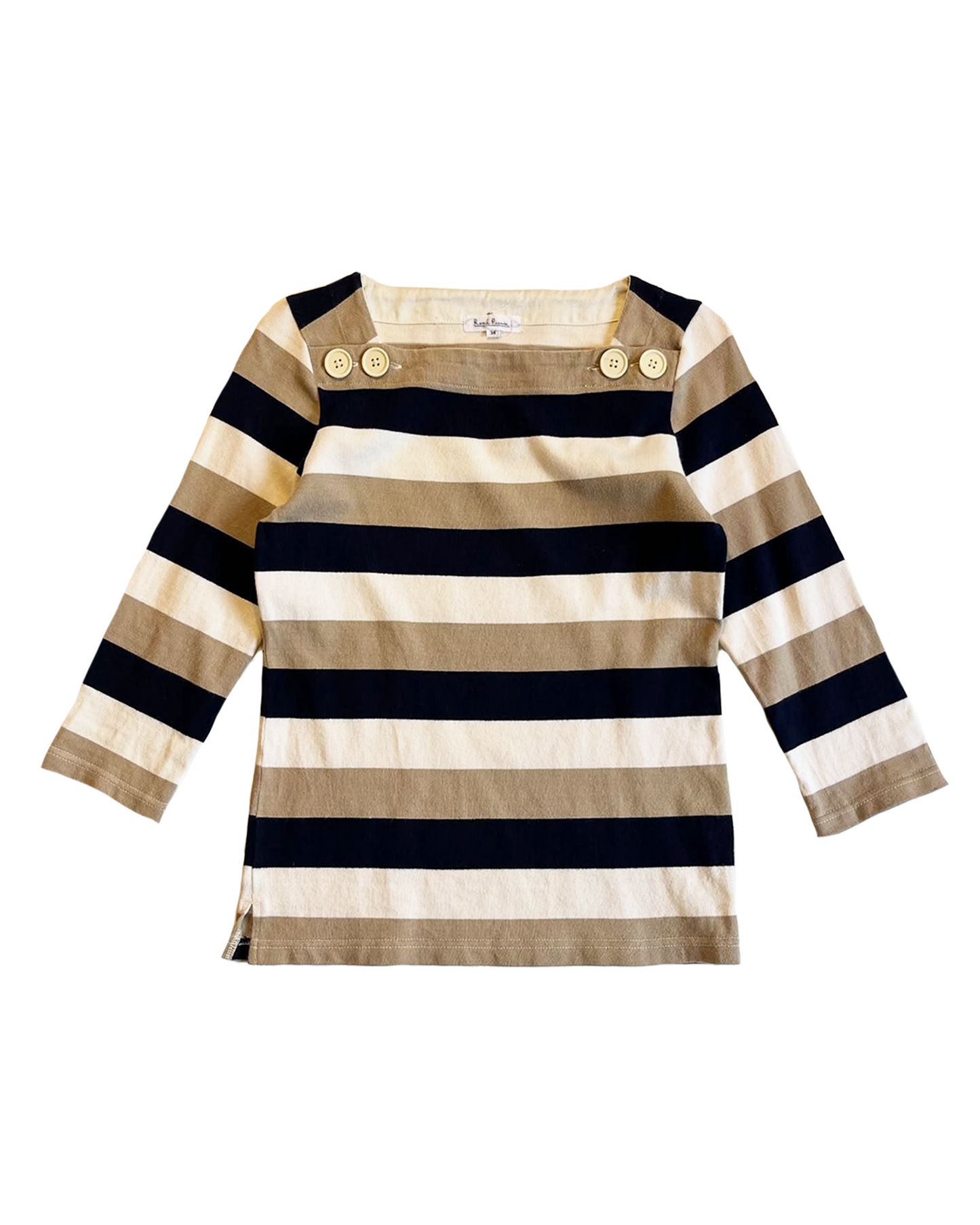 Cream Striped Top