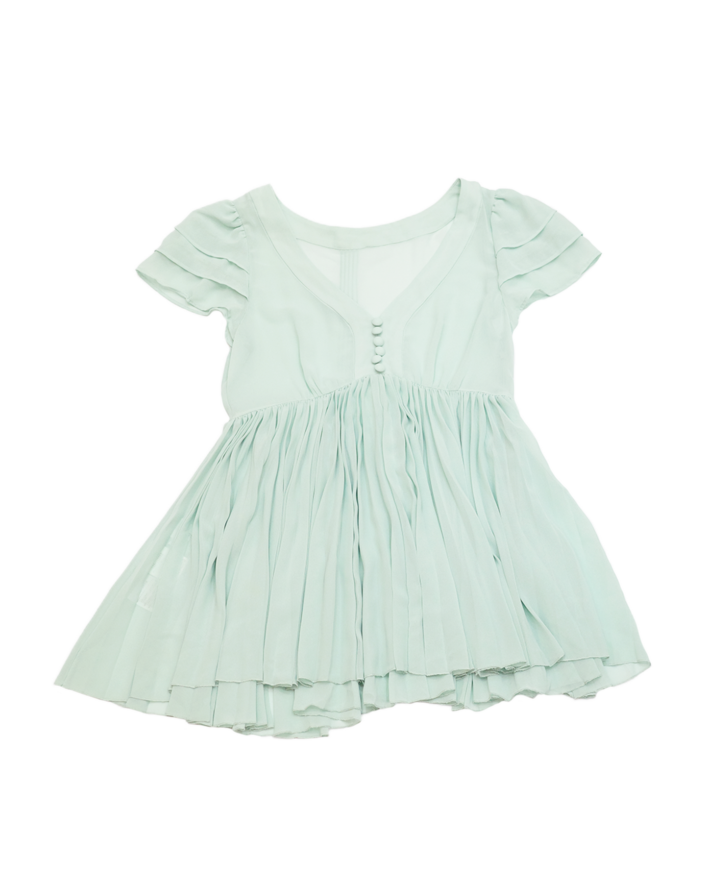 Jill Stuart Mint Pleated Blouse