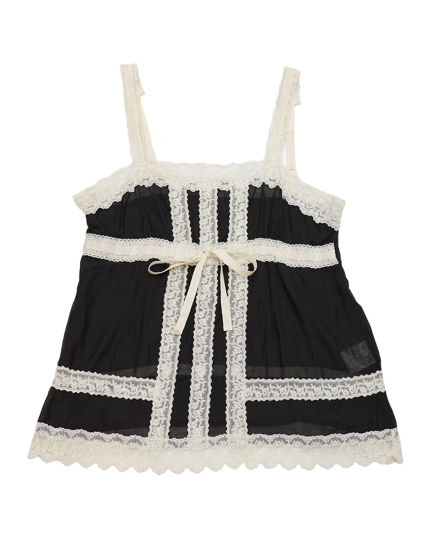 Black Sheer Lace Cami