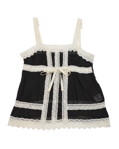 Black Sheer Lace Cami