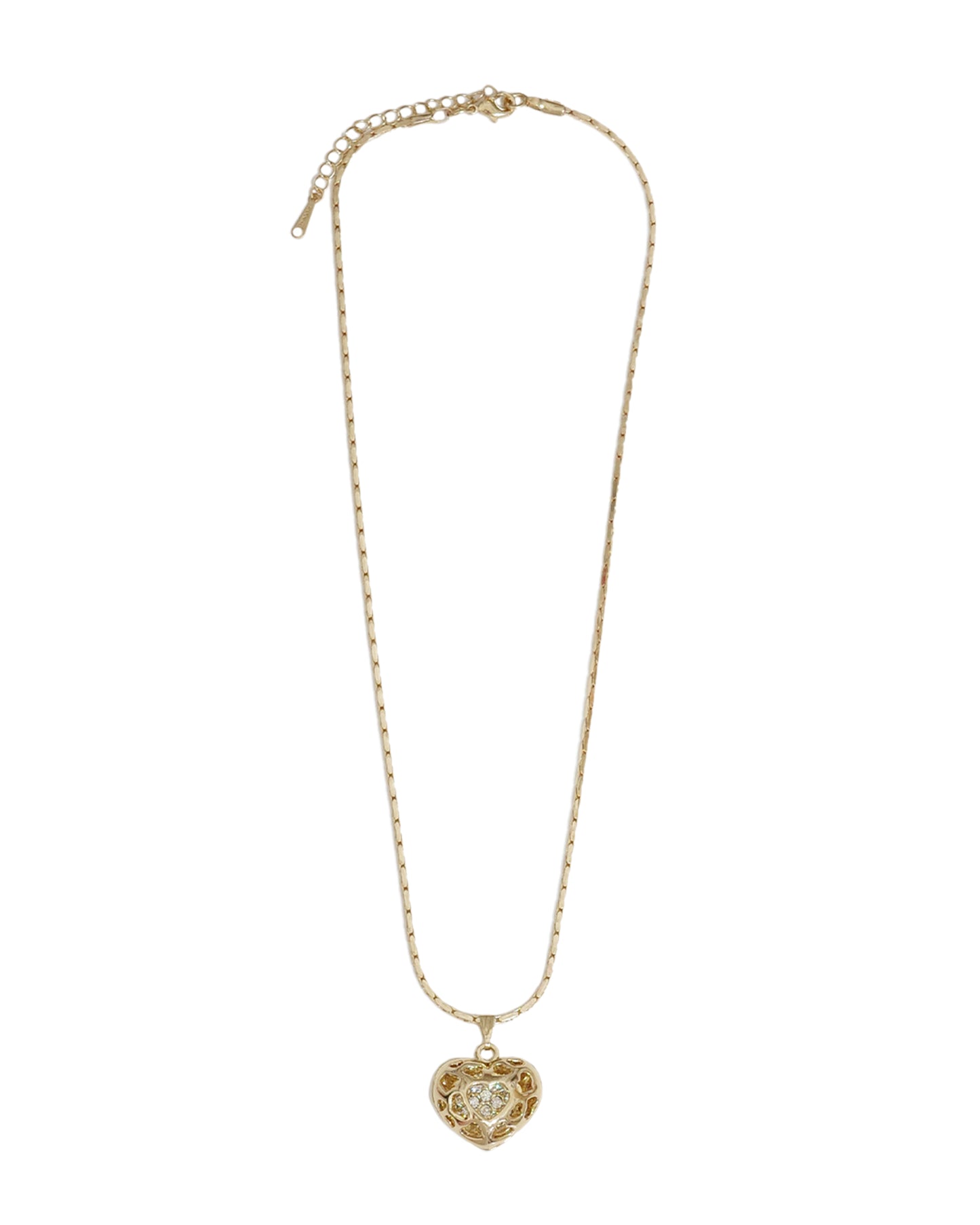 Sparkly Gold Heart Necklace