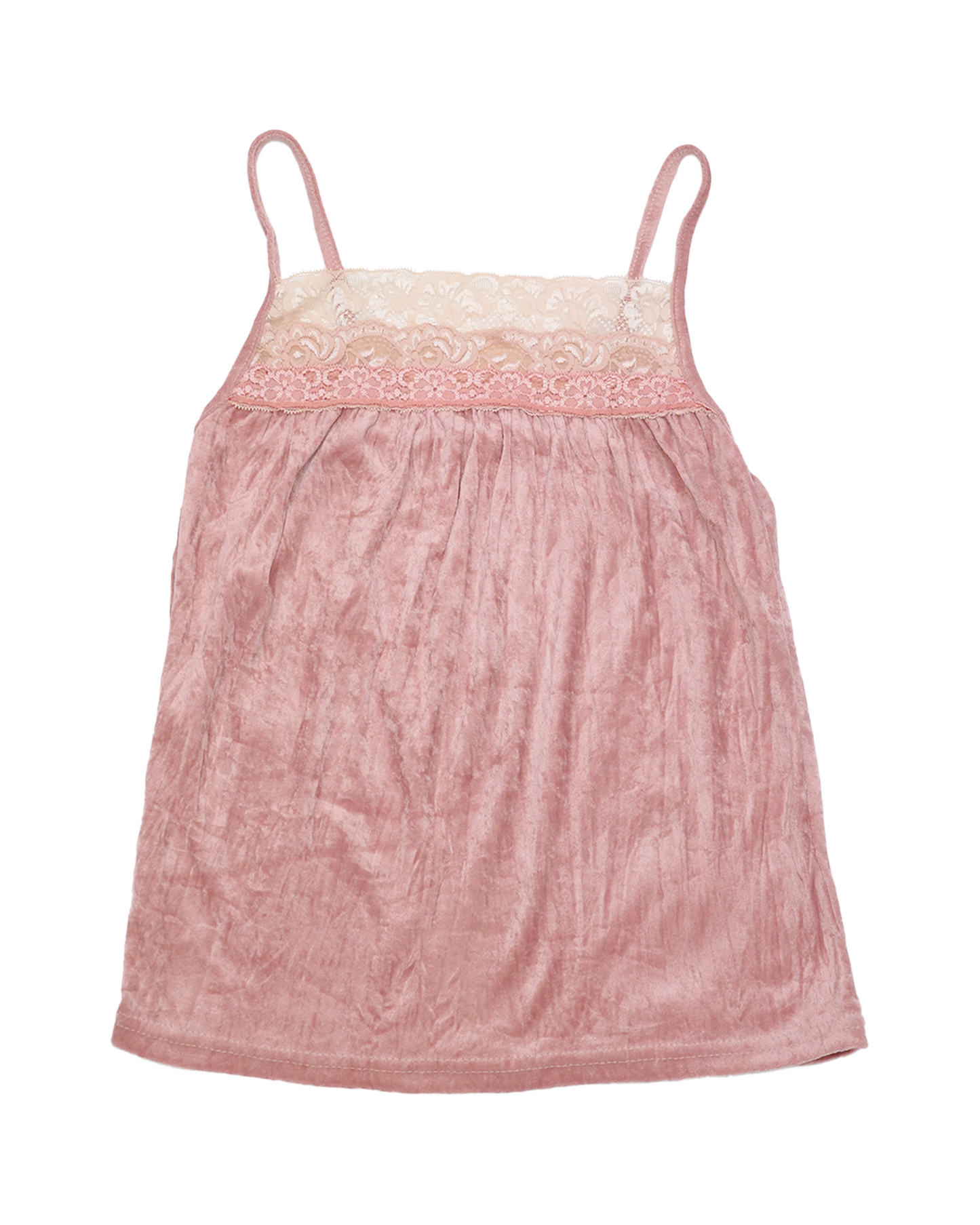 Pink Velvet Lace Cami