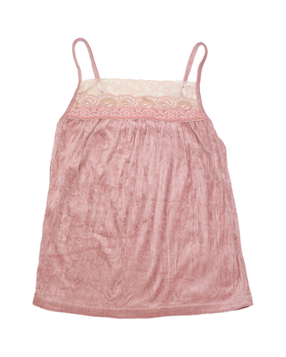 Pink Velvet Lace Cami