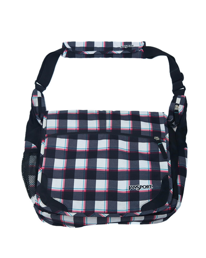 Jansport Black Checked Messenger Bag