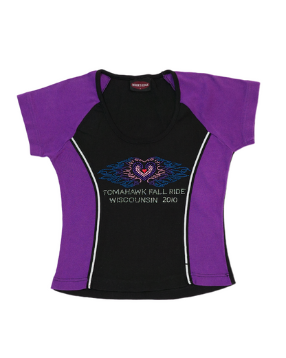 Heart Fire Rhinestones Tee