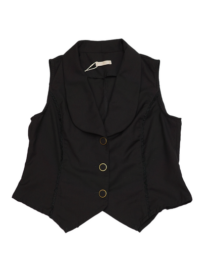 Axes Femme Black Ruffle Vest