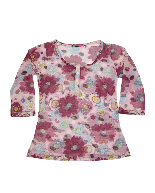 Sheer Floral Top