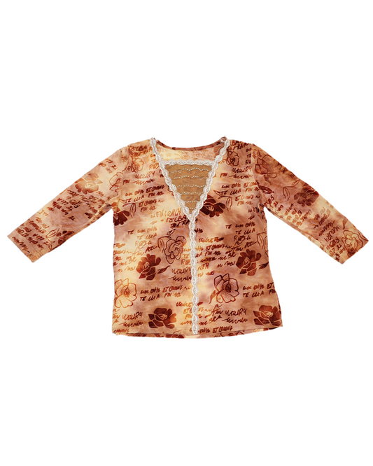 Brown Rose Top