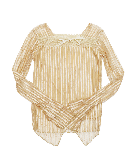 Lace Sqaure Neck Blouse