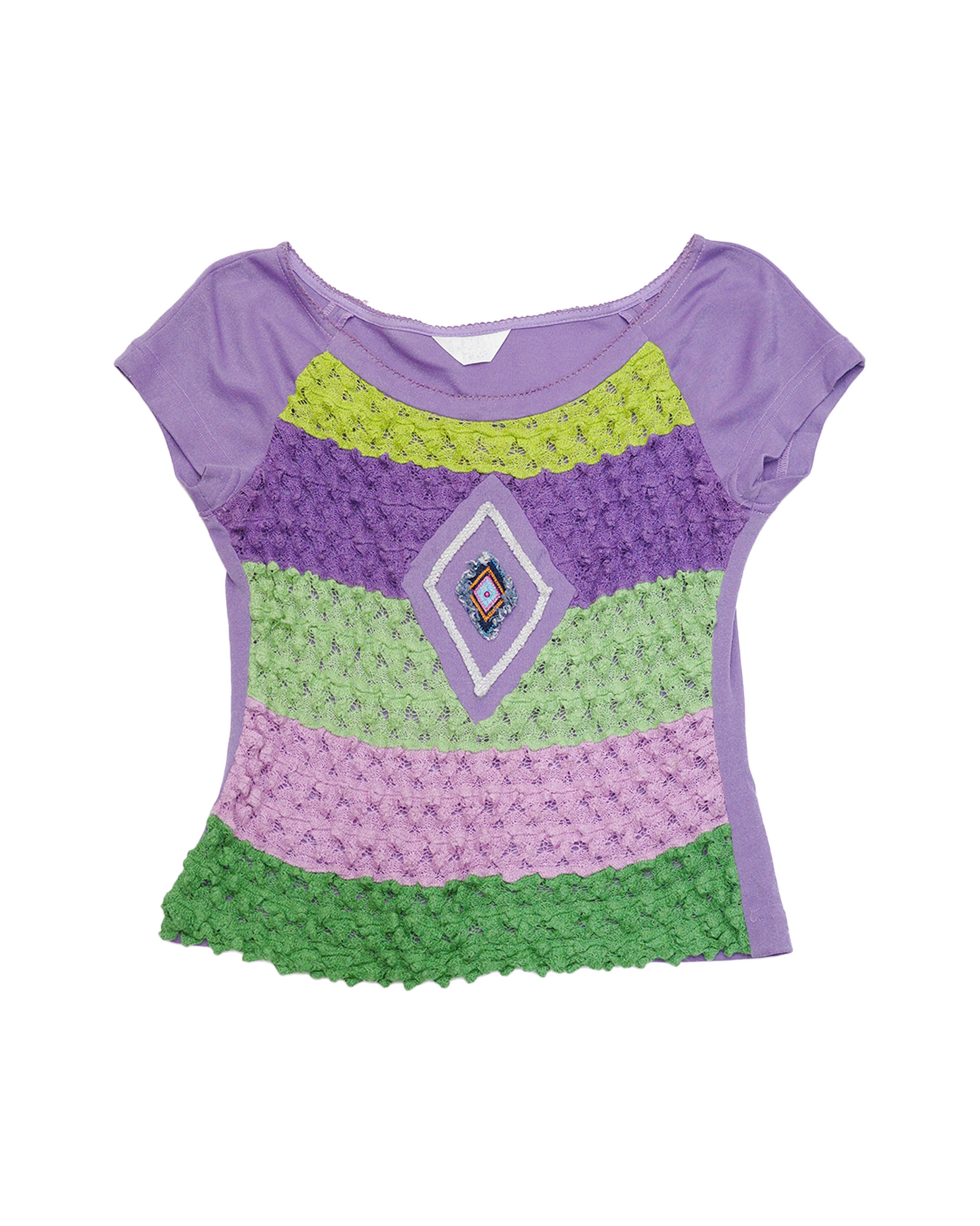 Purple Popcorn Knit Top