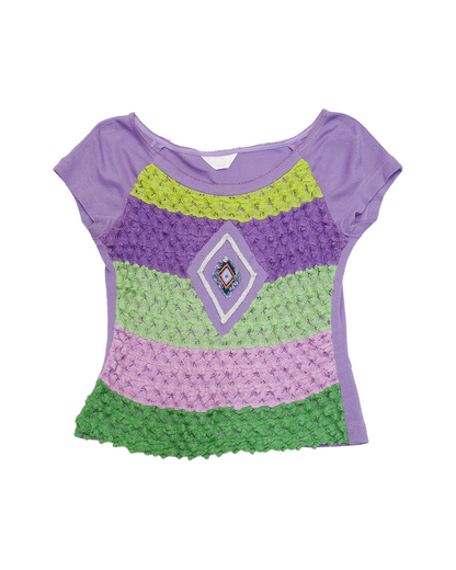 Purple Popcorn Knit Top