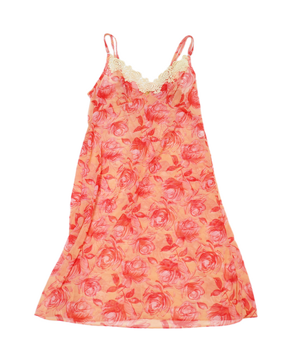 Rose Pattern Slip Dress