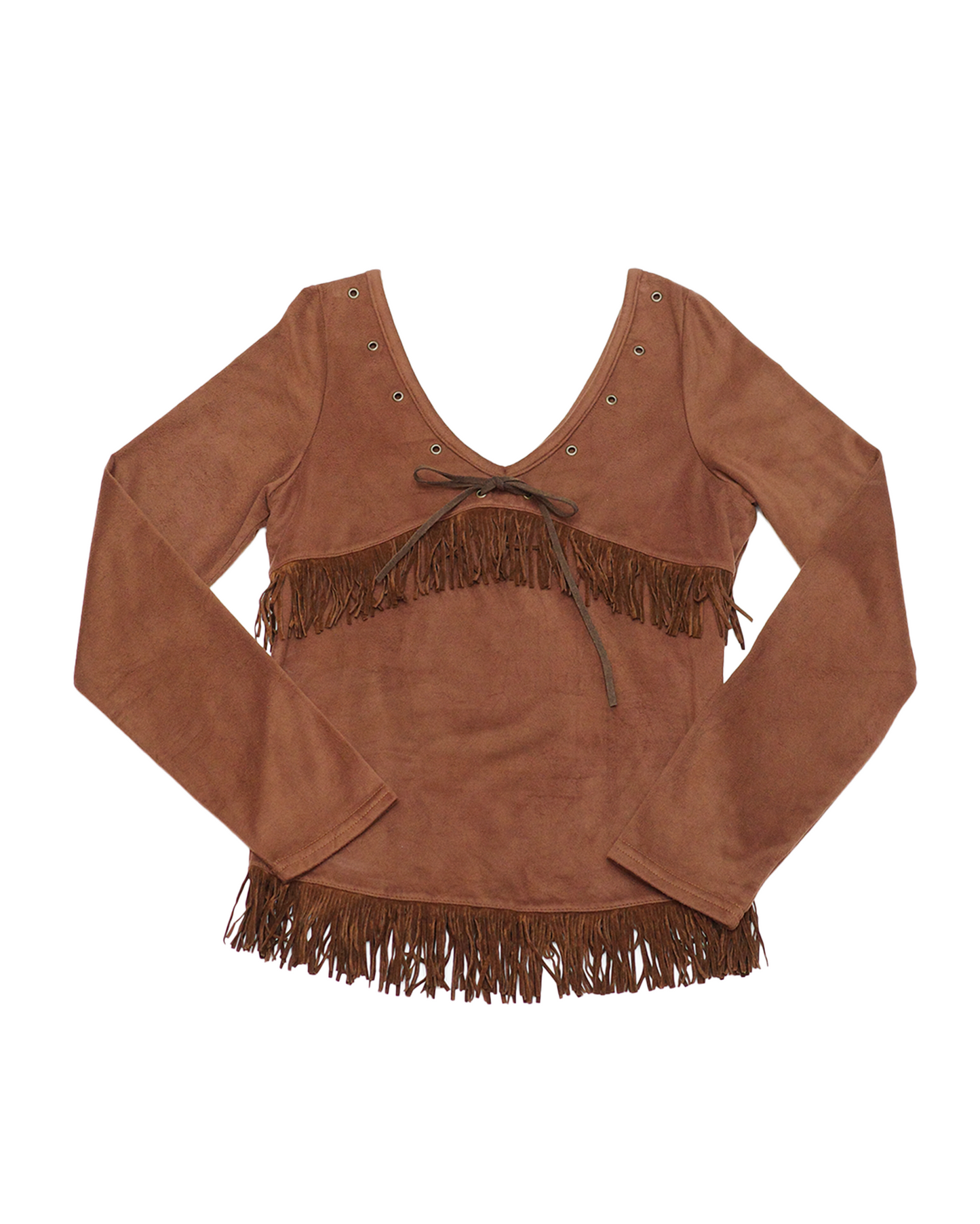 Brown Suede Top
