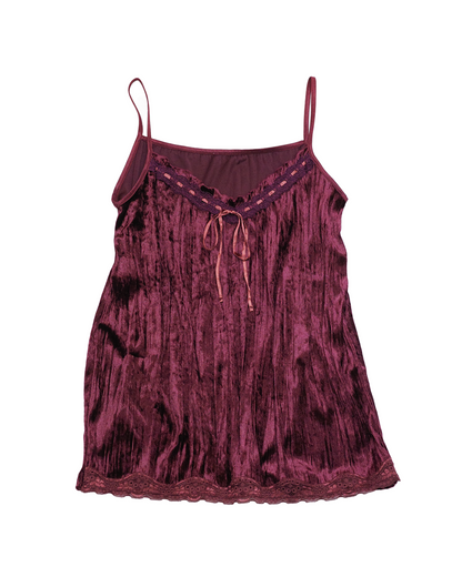 Wine Velvet Cami