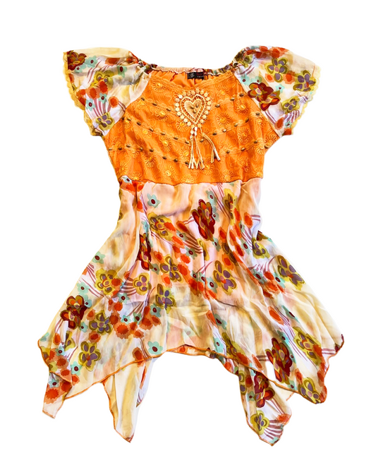 Orange Heart Blouse