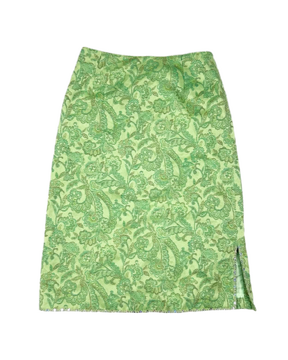 Green Floral Skirt
