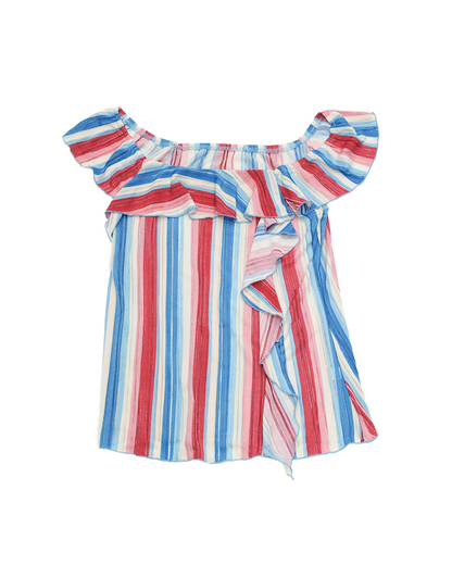 Striped Ruffle Blouse