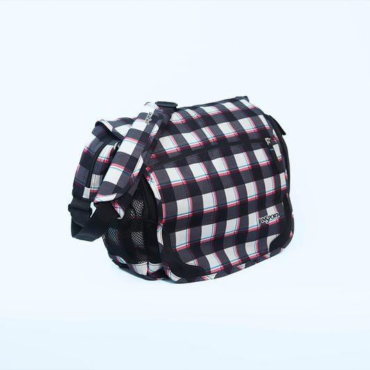 Jansport Black Checked Messenger Bag