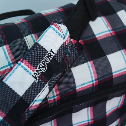 Jansport Black Checked Messenger Bag