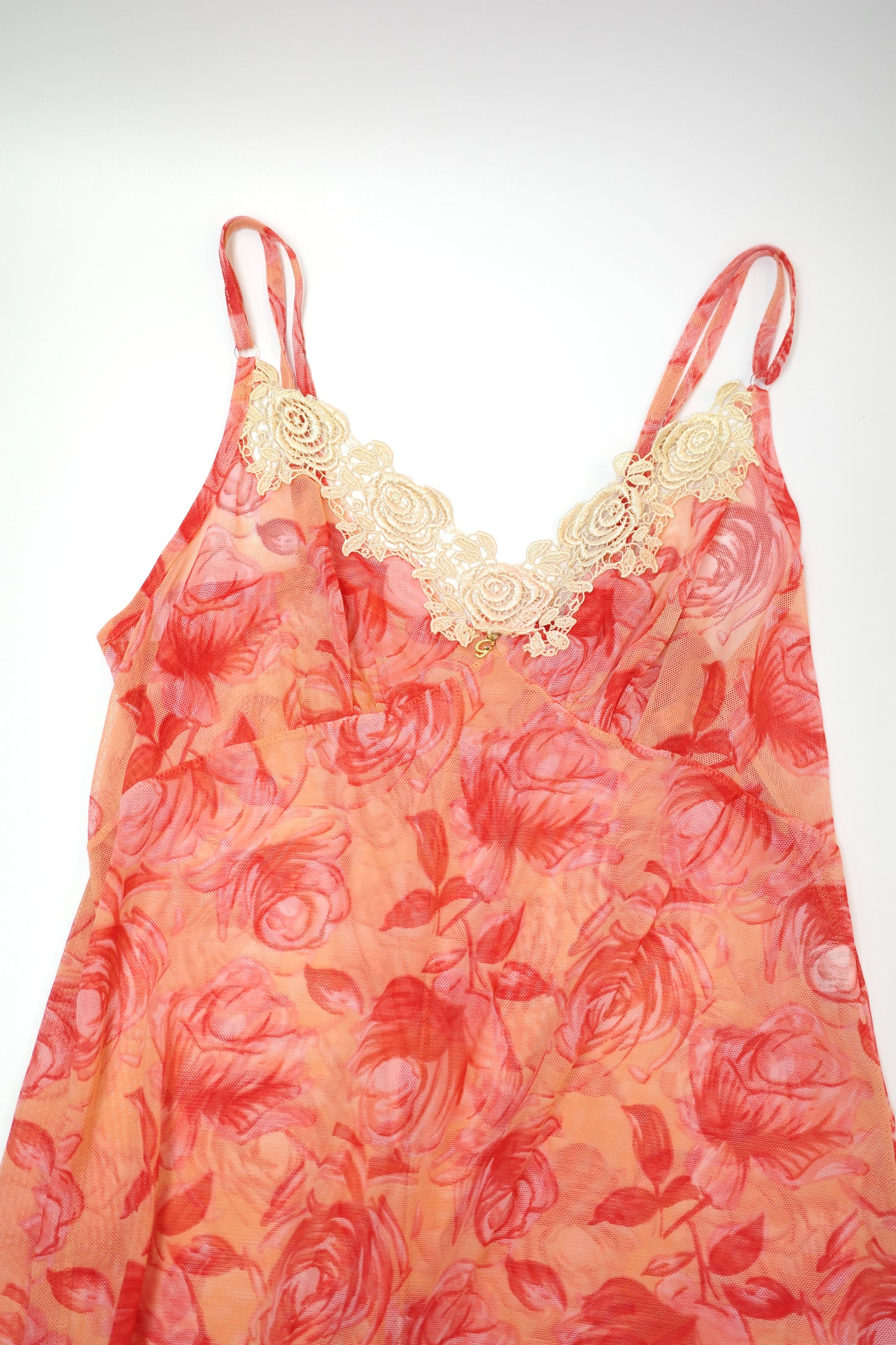 Rose Pattern Slip Dress